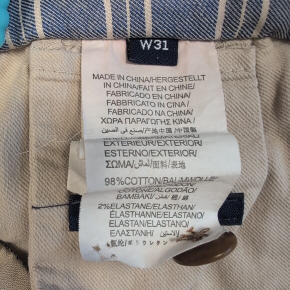 GANT Men's W31 Beige Chino Shorts Casual Cotton Stretch Flat Front Classic - Picture 4 of 16